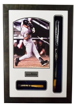 Historically Significant 2001 Derek Jeter World Series Game-Used and Signed Bat With Display 